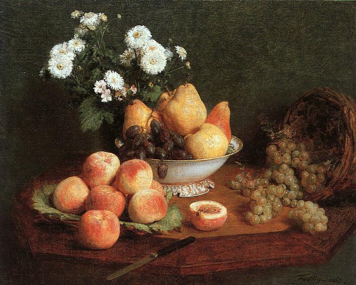 Henri Fantin-Latour Flowers and Fruit on a Table